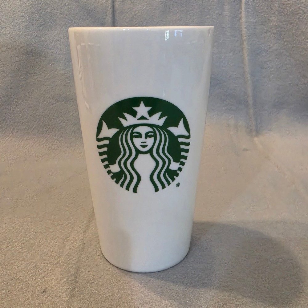 Starbucks Tumbler Unisex 12oz White Excellent Ceramic Siren Logo 2019